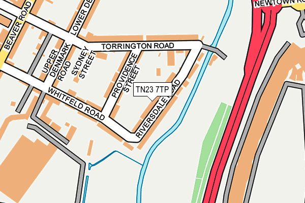 TN23 7TP map - OS OpenMap – Local (Ordnance Survey)