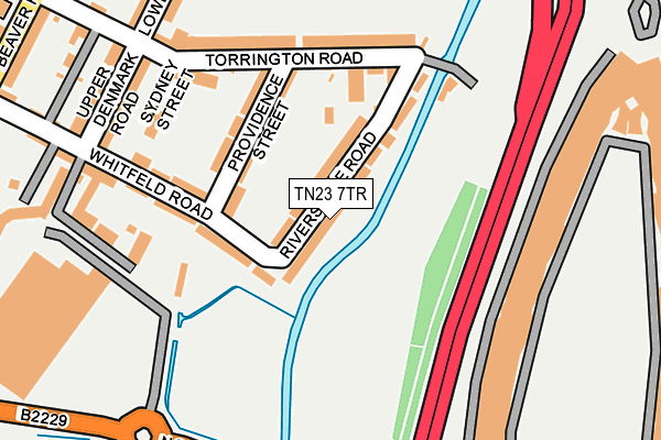 TN23 7TR map - OS OpenMap – Local (Ordnance Survey)