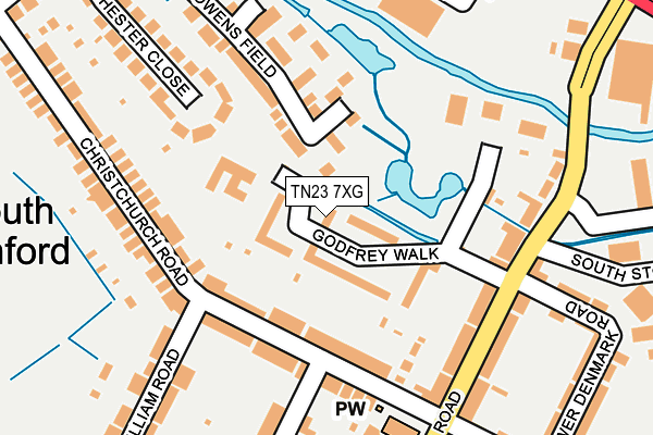 TN23 7XG map - OS OpenMap – Local (Ordnance Survey)