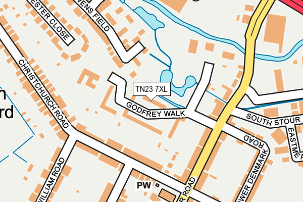 TN23 7XL map - OS OpenMap – Local (Ordnance Survey)