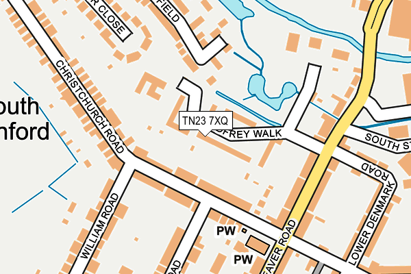 TN23 7XQ map - OS OpenMap – Local (Ordnance Survey)