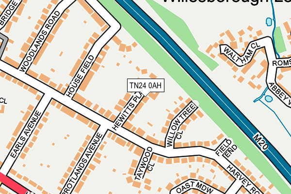 TN24 0AH map - OS OpenMap – Local (Ordnance Survey)