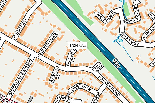 TN24 0AL map - OS OpenMap – Local (Ordnance Survey)