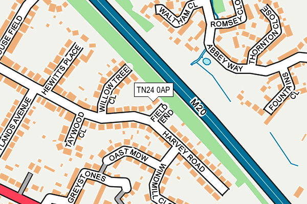 TN24 0AP map - OS OpenMap – Local (Ordnance Survey)