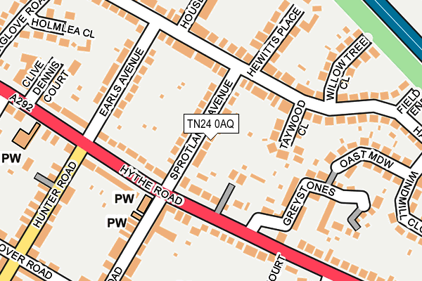 TN24 0AQ map - OS OpenMap – Local (Ordnance Survey)