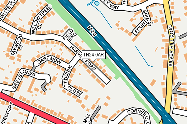 TN24 0AR map - OS OpenMap – Local (Ordnance Survey)