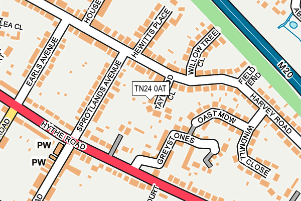 TN24 0AT map - OS OpenMap – Local (Ordnance Survey)
