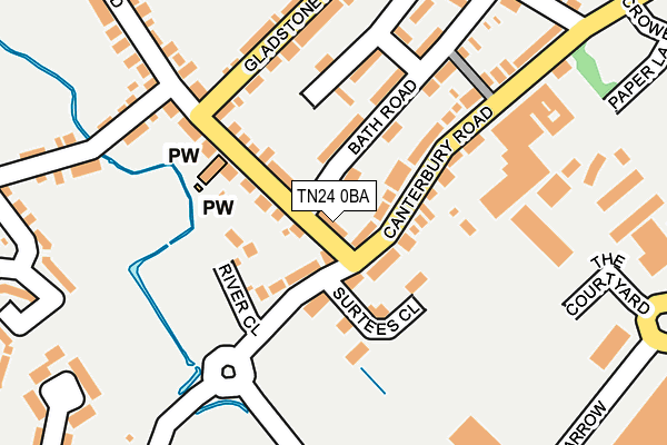 TN24 0BA map - OS OpenMap – Local (Ordnance Survey)