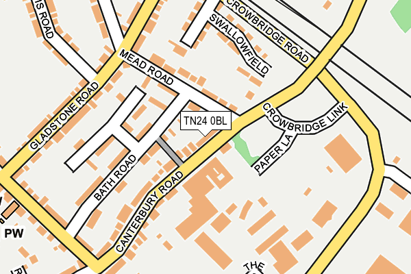 TN24 0BL map - OS OpenMap – Local (Ordnance Survey)