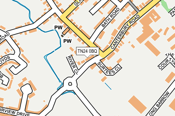 TN24 0BQ map - OS OpenMap – Local (Ordnance Survey)