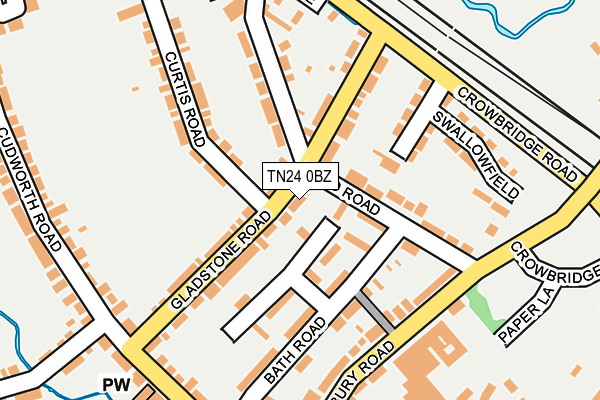 TN24 0BZ map - OS OpenMap – Local (Ordnance Survey)