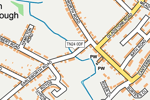 TN24 0DF map - OS OpenMap – Local (Ordnance Survey)