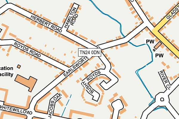 TN24 0DN map - OS OpenMap – Local (Ordnance Survey)