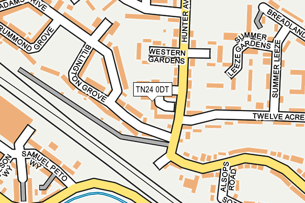 TN24 0DT map - OS OpenMap – Local (Ordnance Survey)