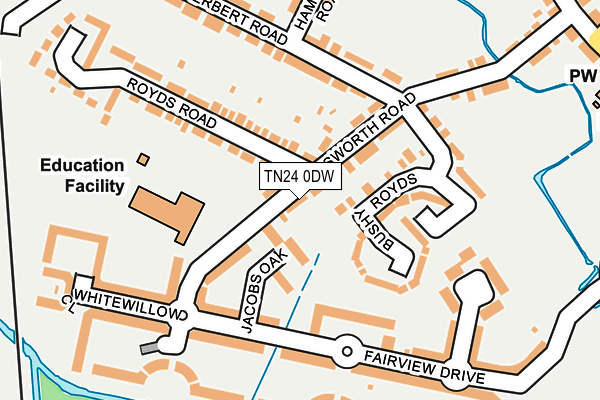 TN24 0DW map - OS OpenMap – Local (Ordnance Survey)