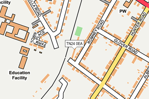 TN24 0EA map - OS OpenMap – Local (Ordnance Survey)