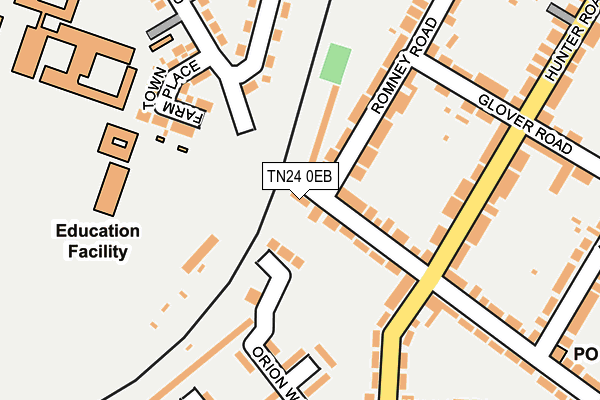 TN24 0EB map - OS OpenMap – Local (Ordnance Survey)