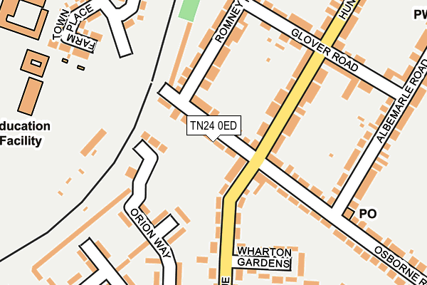 TN24 0ED map - OS OpenMap – Local (Ordnance Survey)