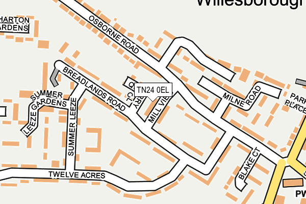 TN24 0EL map - OS OpenMap – Local (Ordnance Survey)