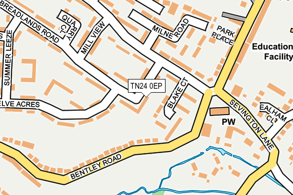 TN24 0EP map - OS OpenMap – Local (Ordnance Survey)