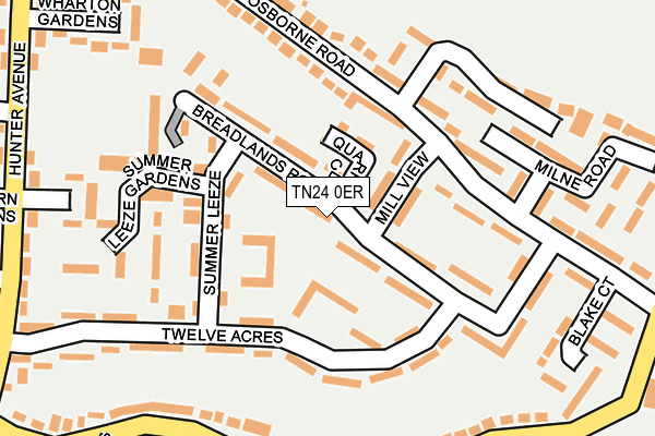 TN24 0ER map - OS OpenMap – Local (Ordnance Survey)