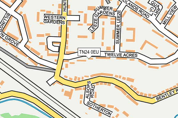 TN24 0EU map - OS OpenMap – Local (Ordnance Survey)