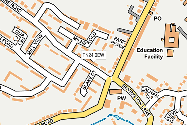 TN24 0EW map - OS OpenMap – Local (Ordnance Survey)