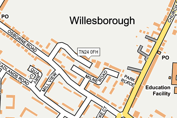 TN24 0FH map - OS OpenMap – Local (Ordnance Survey)