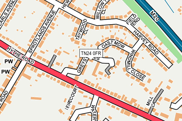 TN24 0FR map - OS OpenMap – Local (Ordnance Survey)