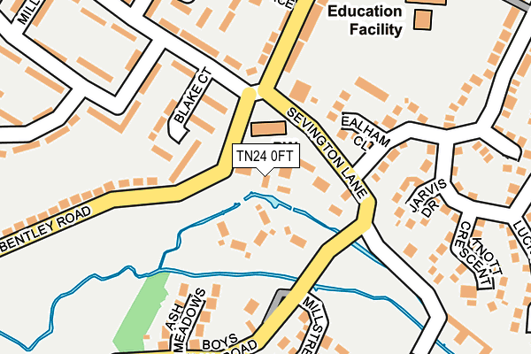 TN24 0FT map - OS OpenMap – Local (Ordnance Survey)