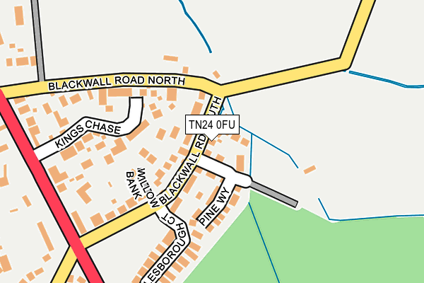 TN24 0FU map - OS OpenMap – Local (Ordnance Survey)