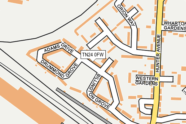 TN24 0FW map - OS OpenMap – Local (Ordnance Survey)