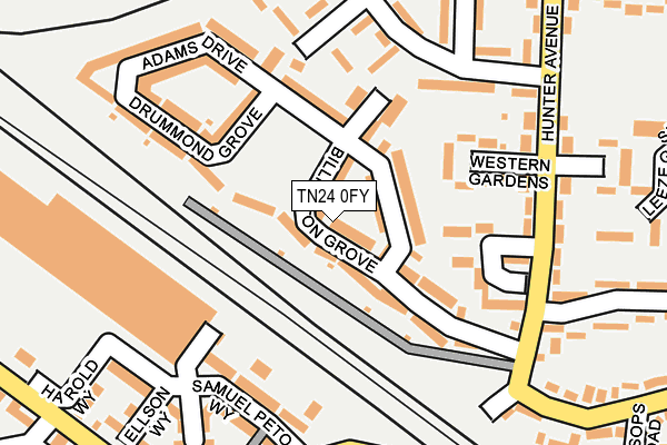 TN24 0FY map - OS OpenMap – Local (Ordnance Survey)