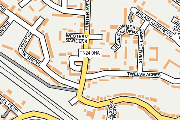 TN24 0HA map - OS OpenMap – Local (Ordnance Survey)