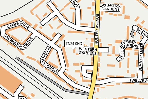 TN24 0HD map - OS OpenMap – Local (Ordnance Survey)