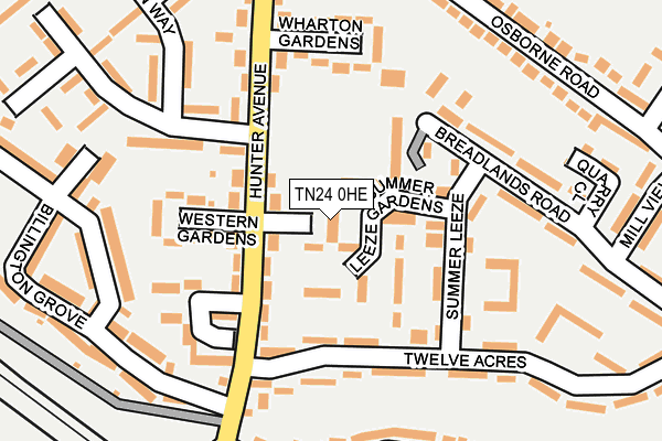 TN24 0HE map - OS OpenMap – Local (Ordnance Survey)
