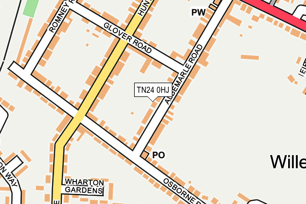 TN24 0HJ map - OS OpenMap – Local (Ordnance Survey)