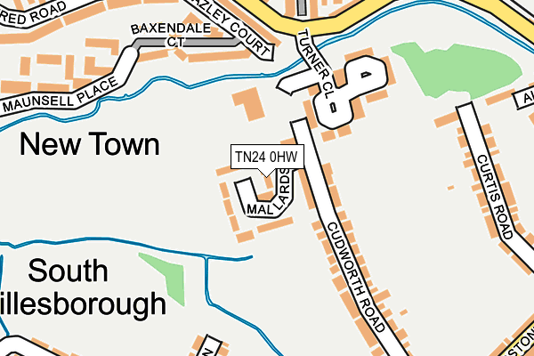 TN24 0HW map - OS OpenMap – Local (Ordnance Survey)