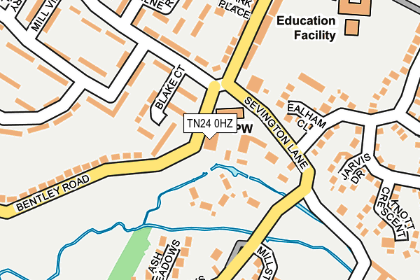 TN24 0HZ map - OS OpenMap – Local (Ordnance Survey)