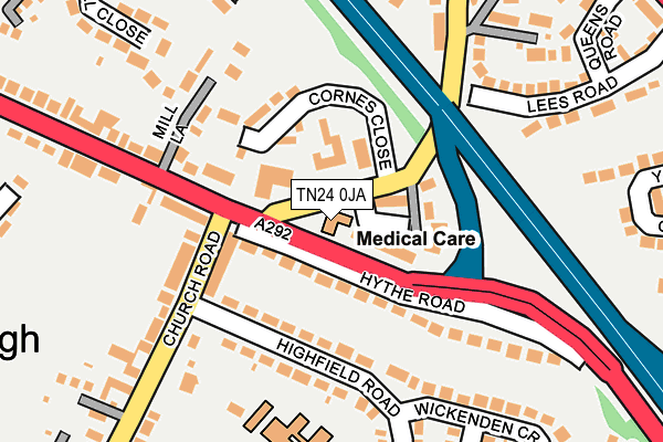 TN24 0JA map - OS OpenMap – Local (Ordnance Survey)