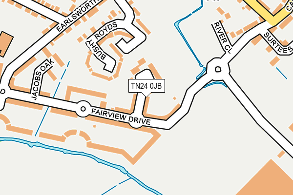 TN24 0JB map - OS OpenMap – Local (Ordnance Survey)
