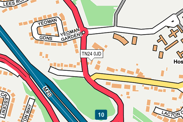 TN24 0JD map - OS OpenMap – Local (Ordnance Survey)