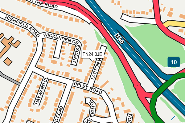 TN24 0JE map - OS OpenMap – Local (Ordnance Survey)