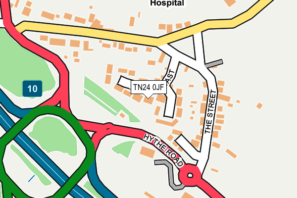 TN24 0JF map - OS OpenMap – Local (Ordnance Survey)