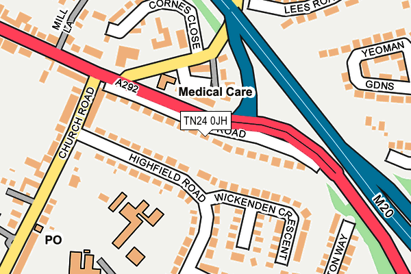 TN24 0JH map - OS OpenMap – Local (Ordnance Survey)