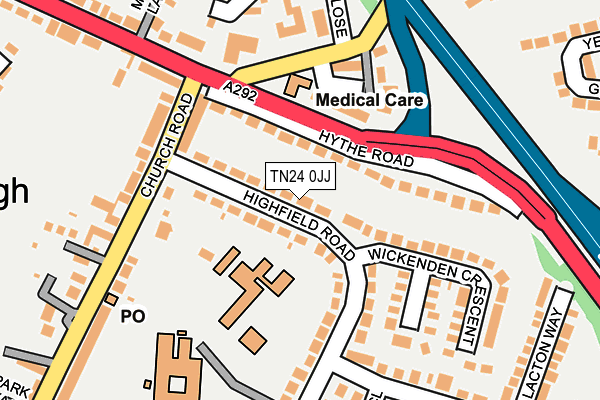 TN24 0JJ map - OS OpenMap – Local (Ordnance Survey)
