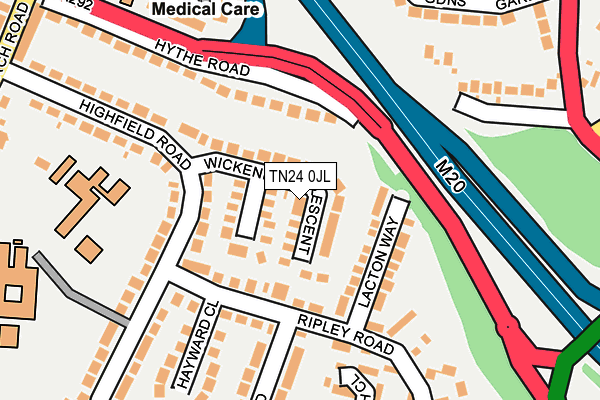 TN24 0JL map - OS OpenMap – Local (Ordnance Survey)