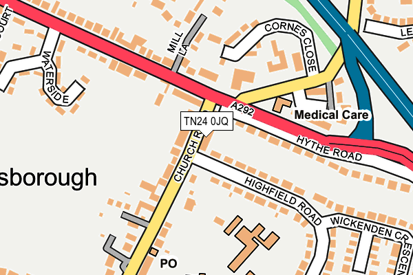 TN24 0JQ map - OS OpenMap – Local (Ordnance Survey)