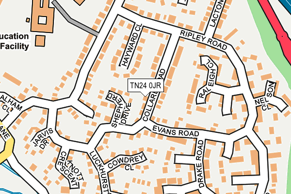 TN24 0JR map - OS OpenMap – Local (Ordnance Survey)