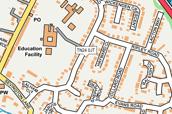 TN24 0JT map - OS OpenMap – Local (Ordnance Survey)